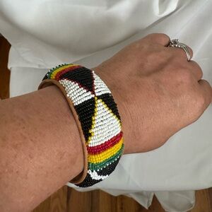Beaded Leather Bracelet